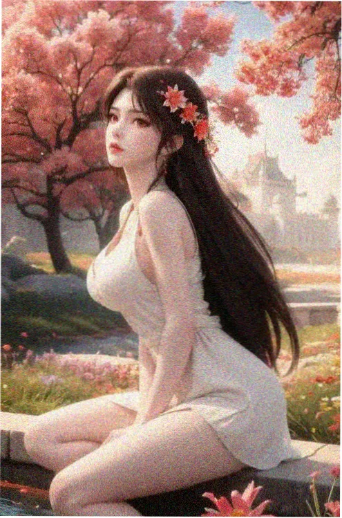 动漫本子 墨色少女 水墨风格画集